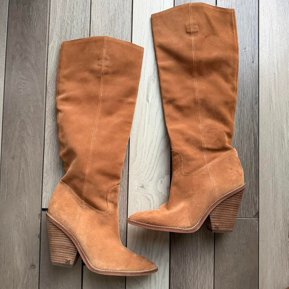 Sam Edelman Indigo Suede Knee High Boots Size 9
